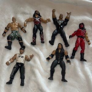 Vintage WWF/WWE Attitude Era Wrestling Action Figures Lot of 6 - Jakks Pacific